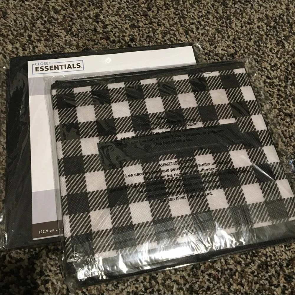 Closet essentials Collapsible Storage Container Plaid